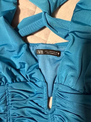 ZARA Blue Crop Top thumbnail 3