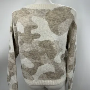 Express Acrylic blend long sleeve camo print sweater thumbnail 4