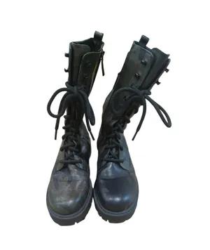 Michael Kors Brenna runway camo leather lace-up boots thumbnail 6