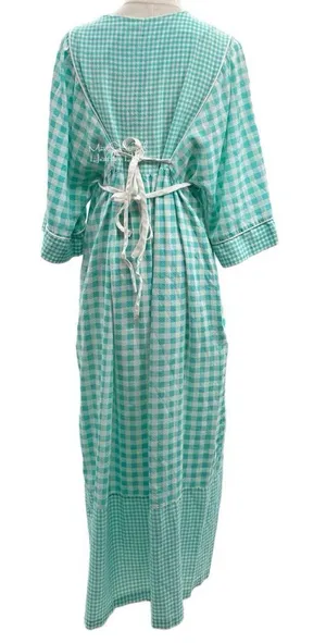 Leisure Life Vintage Gingham Lounge House Dress XL thumbnail 1