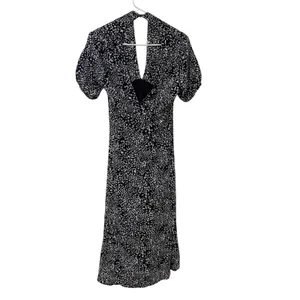 Free People Womens S Looking Love Black Casual Short Sleeve V-Neck Midi‎ Dress thumbnail 8