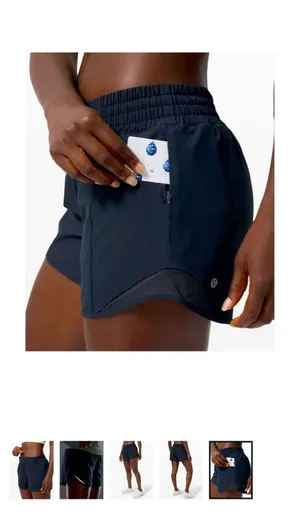 Navy Lululemon Hotty Hot Shorts 2.5" thumbnail 2
