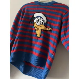 Disney X Forever 21 Retro Style Striped Donald Duck Sweater Size Medium thumbnail 4