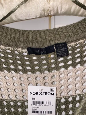 RDI Green and Cream Striped Sweater thumbnail 2