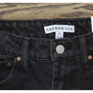 And Now This Womens Distressed Ultra High Rise Straight Jeans Black 29 thumbnail 5