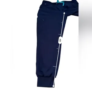 Figs Zamora Freex‎ Lined Jogger Scrub Pants in Navy Blue Sz M Nurse Doctor Vet thumbnail 12