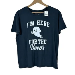 NWT Fifth Sun Halloween Ghost Graphic‎ T-Shirt Gray Booze Wine Funny Size XL thumbnail 2