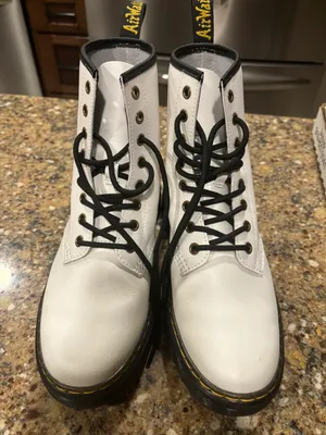 Dr. Martens White Lace Up Boots thumbnail 2