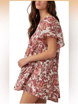 Free People Kauai Getaway Printed Tunic size medium/large thumbnail 2