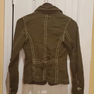 True Religion Women’s Olive corduroy jacket size S thumbnail 7