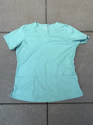 Uniform Advantage Butter-Soft Stretch Aqua Scrub Top Women’s Medium V-Neck Medical Uniform Scrub Top thumbnail 6