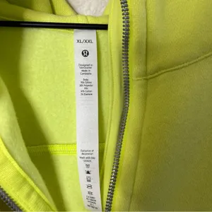 Lululemon Scuba Oversized Half Zip‎ Hoodie Electric Lemon Womens Size XL / XXL thumbnail 8