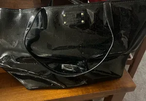 Kate Spade Black Perforated Harmony Metro Patent Leather Tote thumbnail 1
