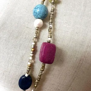 Chico’s double strand gold tone long beaded necklace NWT thumbnail 9