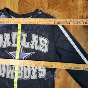 NFL Dallas Cowboys Sheer Mesh Long Sleeve Bodysuit, Size L. thumbnail 5