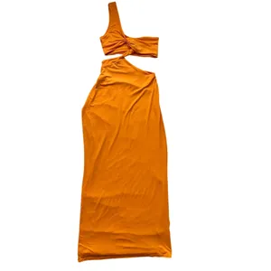 Meshki Orange Cutout Solana Maxi Dress Size Small thumbnail 6