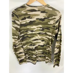 Lucky Brand Camo Thermal Waffle Long Sleeve Top Size Medium thumbnail 4