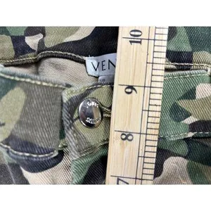 Venus Green Camo Cropped Stretch Cotton Blend Denim 10‎ Grunge Streetwear thumbnail 8