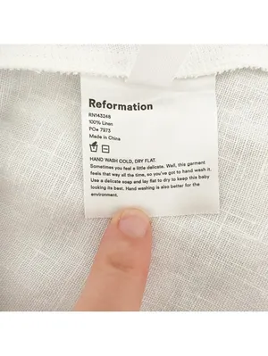 Reformation Mariana Mini Dress Women Size 8 White Linen Ruffle Coastal Bridal thumbnail 6