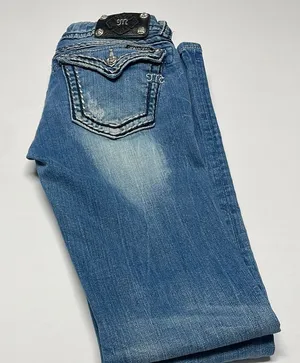 Miss Me Boot Cut Jeans with Contrast Stitching. 28. JS5014B32. Color Med: 52 thumbnail 1