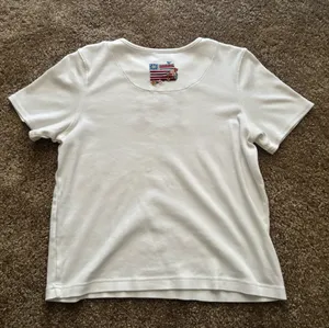 Christopher & Banks 100% cotton embroidered USA flag t-shirt thumbnail 3