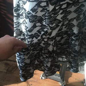 Free People M black and white fit and flare chocker dress with pockets thumbnail 3