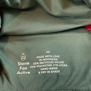 Stone Fox Active Swim Top Sports Bra‎ Hunter Green size XS thumbnail 2
