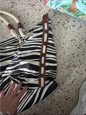 Michael Kors zebra stripe canvas tote thumbnail 8