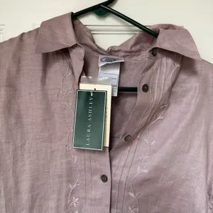 Laura Ashley Purple Blouse thumbnail 3
