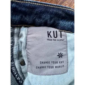 KUT‎ From The Kloth Reese Fab Ab Ankle Straight Jeans Size 8 Raw Hem Stretch thumbnail 6