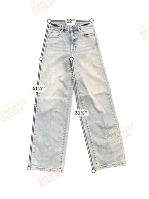Bohme High Rise 90s Straight Leg Jeans Light Wash Stretch Denim Size 24 thumbnail 4