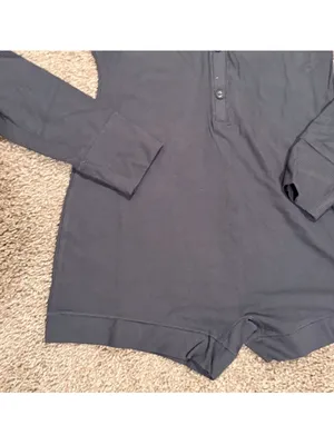 Skims Soft Lounge Button Up Ribbed Henley Onesie Graphite Si̇Ze Small Nwt thumbnail 4