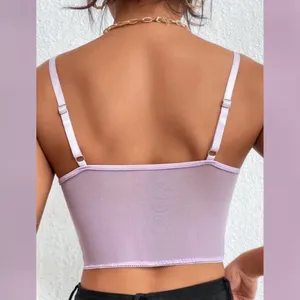 Lilac floral lace crop top Purple Size M thumbnail 2