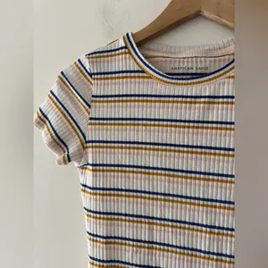 American Eagle Adorable Pastel Striped Bodysuit‎ Short Sleeve thumbnail 2