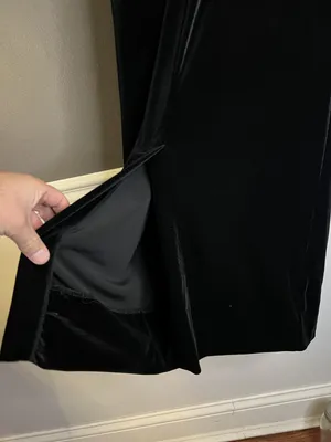 R&M Richards Dress Womens Black Velvet Sleeveless Maxi Formal Evening Style 9067 thumbnail 10