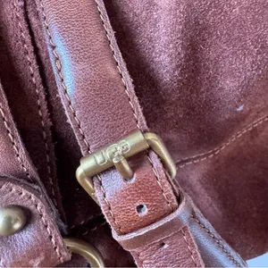 Ugg Women’s Dandridge Suede Leather Harness Ankle Boots in Mahogany‎ Size 8 thumbnail 12