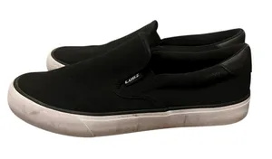 Lugz Women’s Clipper Black and White Canvas Slip-On‎ Sneakers Size 8 thumbnail 1