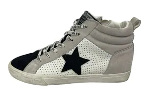 Vintage Havana Lester Women's Multicolor Leather Lace Up High Top Sneakers Sz 10 thumbnail 1