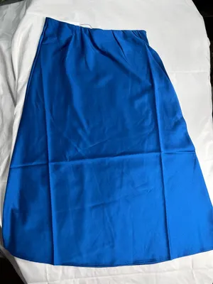The Drop Maya Silky Midi Skirt in Classic Blue thumbnail 1
