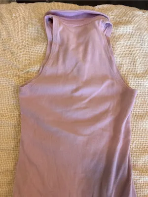 Abercrombie & Fitch Lilac Ribbed Polo Tank Bodysuit thumbnail 4