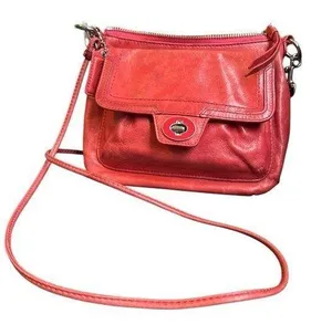 Pink Coach Poppy Leather Crossbody Mini Bag thumbnail 1