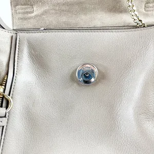 Chloé Faye Leather Crossbody Day Bag Purse Motty Grey thumbnail 10