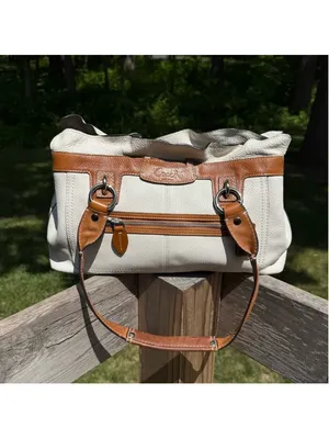 Vintage Coach Penelope F14686 Pebbled Leather Shoulder Bag Chalk Brown thumbnail 3