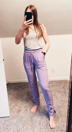 Scrub Star Purple Pants- Size XS  thumbnail 1
