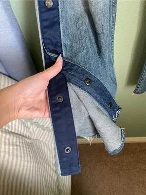 3x1 Joy Snap Away Jean Size 26 Riva Medium Wash Button Snaps Wide Leg thumbnail 11