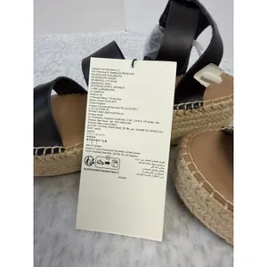 The Drop Listilla Black Faux Leather‎ Espadrille Platform Sandals Womens 7 NEW thumbnail 9