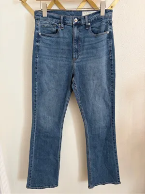 Rag & Bone Piper Mid-Rise Wide Leg bootcut Full Length Jeans 28 thumbnail 4