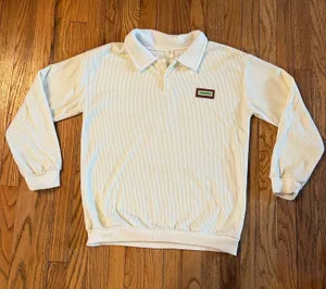 White Sherpa Quarter Button Jacket thumbnail 1
