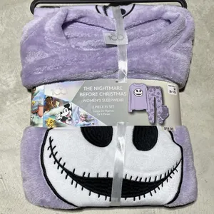 Disney The Nightmare Before Christmas Women's 3-Piece Family Pajama Set, AOP Size M thumbnail 2