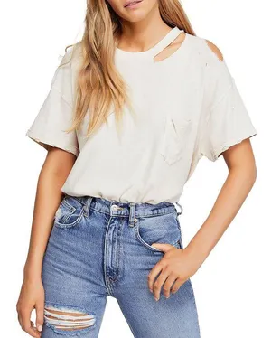 Free People Distressed Tee thumbnail 1